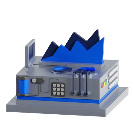 Flächendiagramm  3D Icon