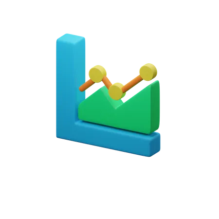 Flächendiagramm  3D Illustration