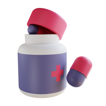 Flacon de médicament  3D Illustration