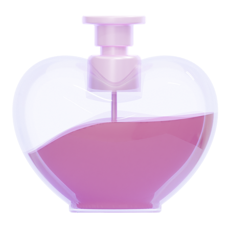 Flacon de parfum en forme de coeur  3D Icon