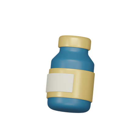 Bouteille de pilules  3D Icon