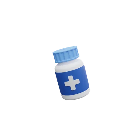 Bouteille de pilules  3D Icon
