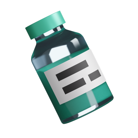 Bouteille de vaccin  3D Illustration