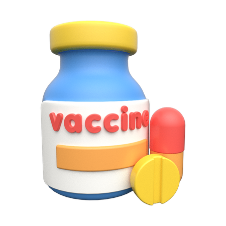 Bouteille de vaccin  3D Illustration