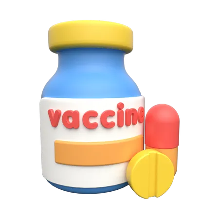 Bouteille de vaccin  3D Illustration