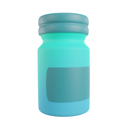 Bouteille de vaccin  3D Illustration