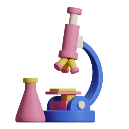 Flacon et microscope  3D Icon