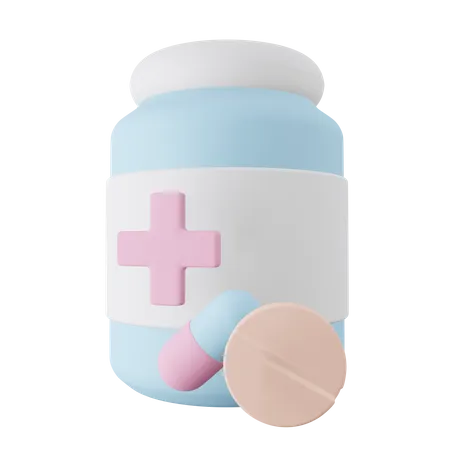 Bouteille médicale  3D Illustration