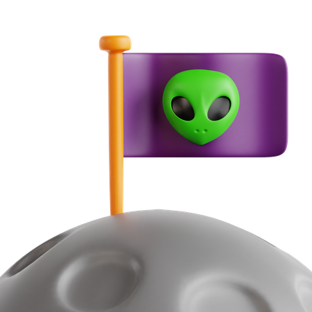 Flag Alien  3D Icon