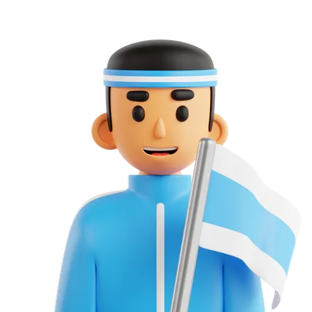 Flag Bearer  3D Icon