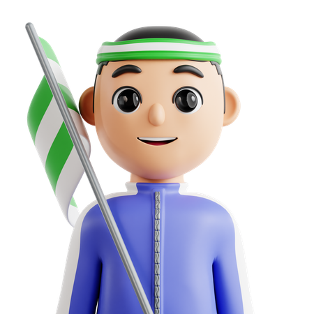 Flag Bearer  3D Icon