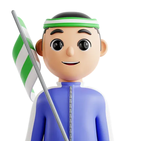 Flag Bearer  3D Icon