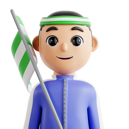 Flag Bearer  3D Icon