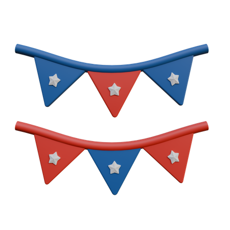 Flag Bunting  3D Icon