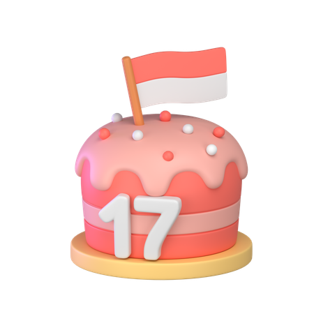 Flag Cake  3D Icon