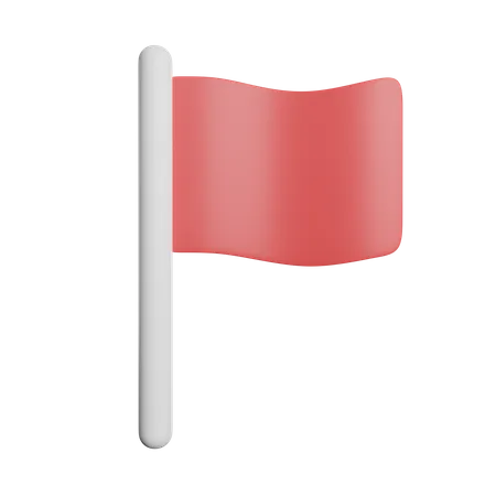 Flag Mark Pin Map 3D Icon