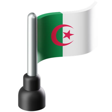 Flag of Algeria  3D Icon