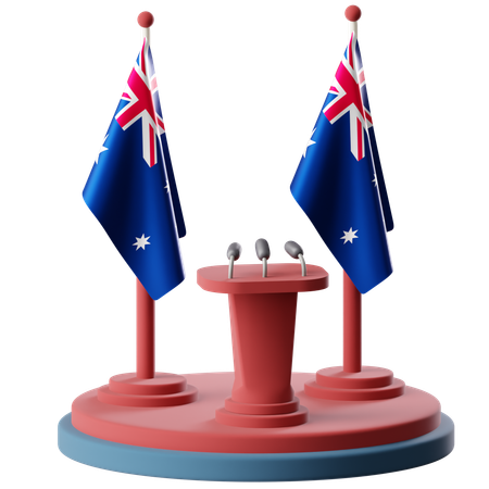 Flag Of Australia  3D Icon