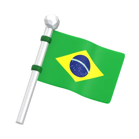 3 D Rendering Brazil Flag Illustration 3D Icon
