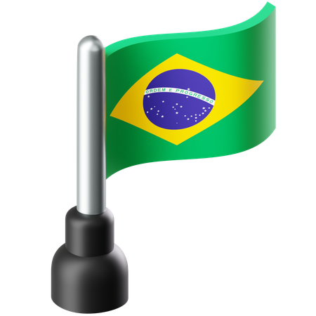 Flag of Brazil  3D Icon