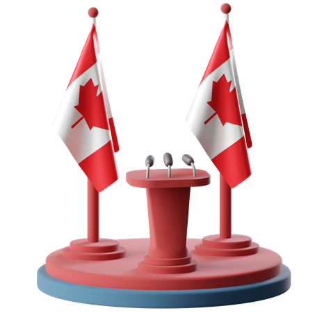 Flag Of Canada  3D Icon