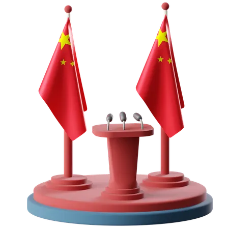 Flag Of China  3D Icon