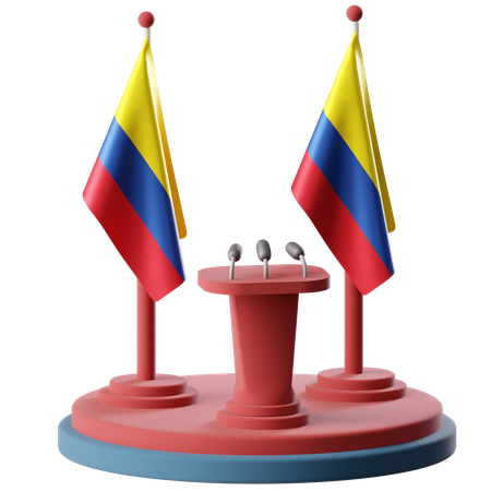 Flag Of Colombia  3D Icon