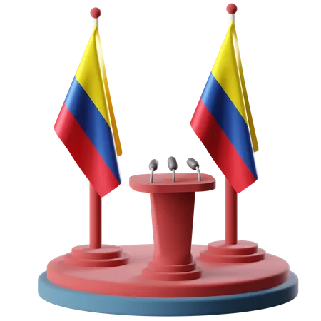 Flag Of Colombia  3D Icon