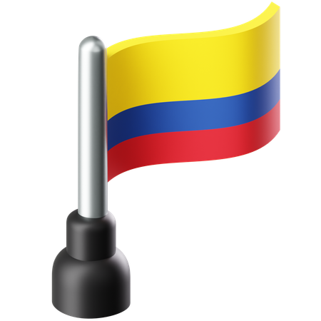 Flag of Colombia  3D Icon