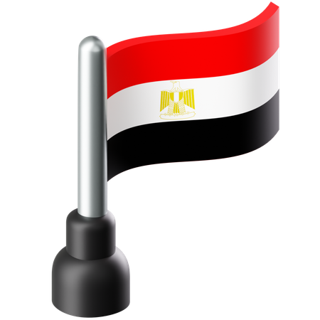 Flag of Egypt  3D Icon