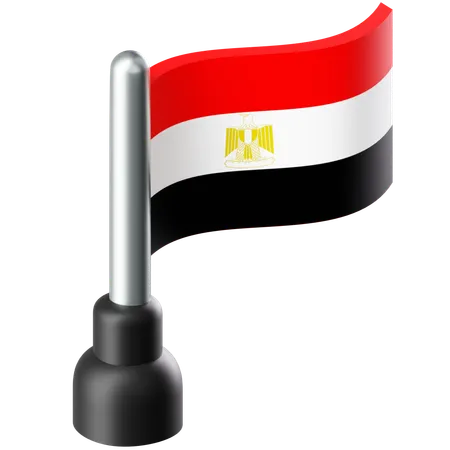 Flag of Egypt  3D Icon