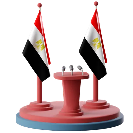 Flag Of Egypt  3D Icon