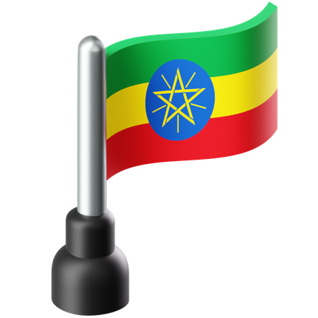 Flag of Ethiopia  3D Icon