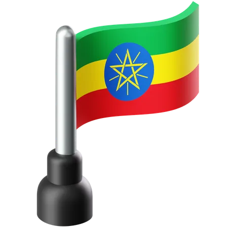 Flag of Ethiopia  3D Icon