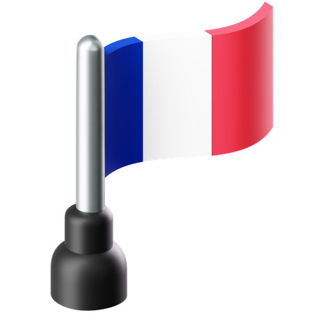 Flag of France  3D Icon