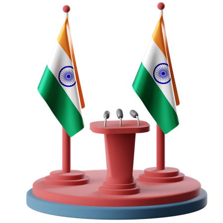 Flag Of India  3D Icon