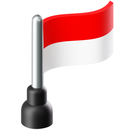 Flag of Indonesia  3D Icon