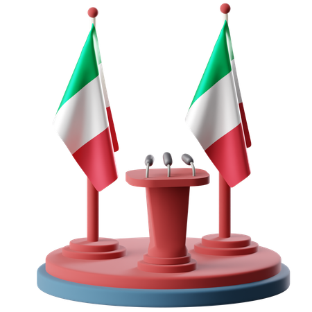 Flag Of Italy  3D Icon