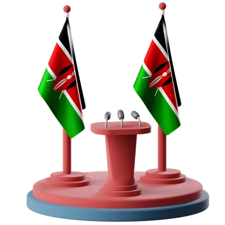 Flag Of Kenya  3D Icon