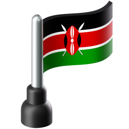 Flag of Kenya  3D Icon