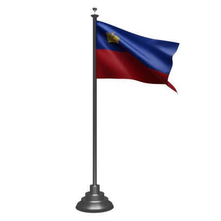 Flag of Lichtenstein  3D Icon