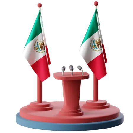 Flag Of Mexico  3D Icon