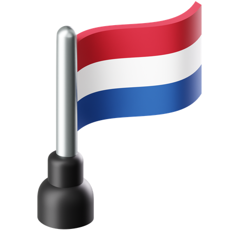 Flag of Netherlands  3D Icon