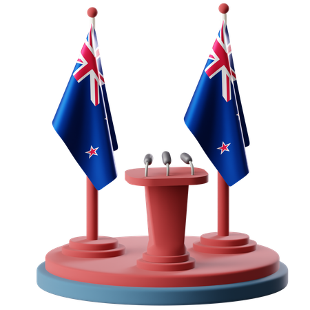 Flag Of New Zealand  3D Icon