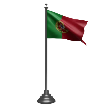 Flag of Portugal 3D Illustration