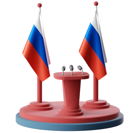 Flag Of Russia  3D Icon