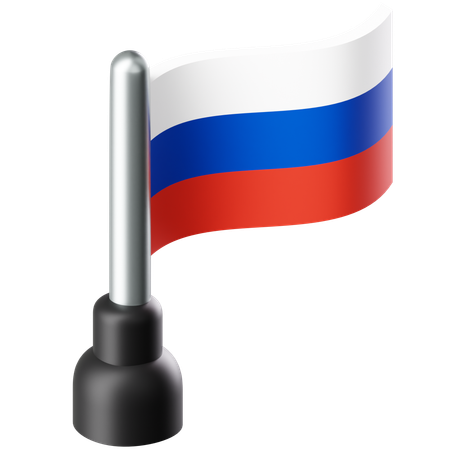 Flag of Russia  3D Icon