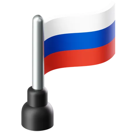 Flag of Russia  3D Icon