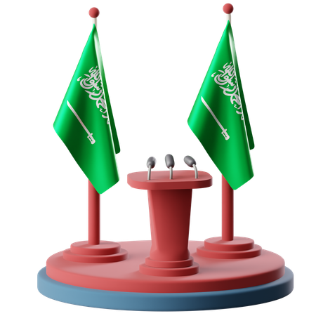 Flag Of Saudi Arabia  3D Icon