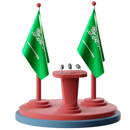 Flag Of Saudi Arabia  3D Icon